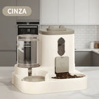 Dispensador 2 em 1: Comida & Água Sempre Frescas!